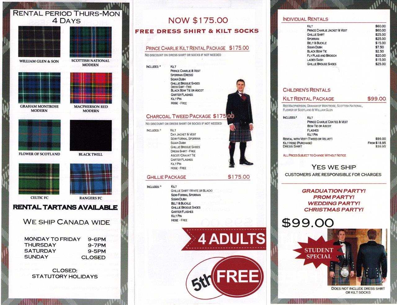 celtic fc tartan kilt hire