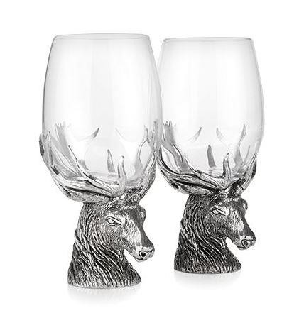 stag wine glasses