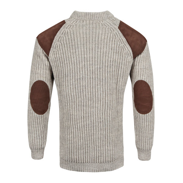 wool sweater with elbow patches