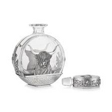 Highland Coo Pewter Glass Pair