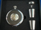 Flask Set Round - Lion Rampant Gilt