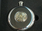 Flask Set Round - Celtic Knot Gilt