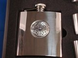 Flask Set Hip - Celtic Knot with Black Stone
