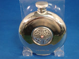 Flask Round - Celtic with Black Stone