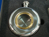 Flask Set Round - Welsh Dragon Gilt