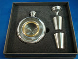 Flask Set Round - Celtic Knot Gilt