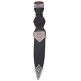 Celtic Matt Ceremonial Sgian  Amethyst Stone Top
